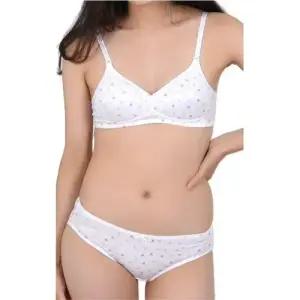 귀여운 노와이어 주니어 AA컵 브라팬티세트 WFIPU5L