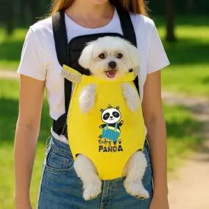 고품질 러블리 판다 옐로우 앞가슴 백팩 강아지 소형견 이동가방 (WFKBAKX)