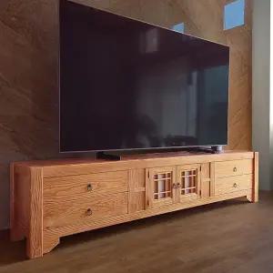 우리목 고2단 서랍문갑 원목 TV거실장 소나무 원목가구