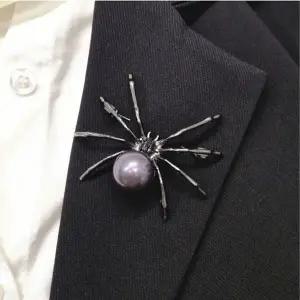 거미 1P 진주 코스튬 할로윈 브로치 블랙 행사 정장