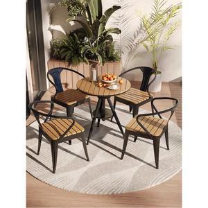 카페 실외 테이블 6인 천단 70cm 오프 120CM 의자 포차테이블 검은색의자 전원주택