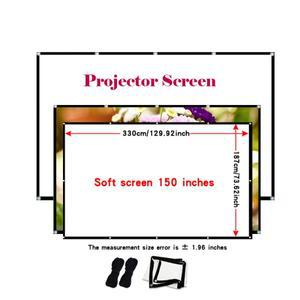 휴대용 프로젝션 스크린 150인치. 모바일 대형 화면. 밧줄을 가져오세요. 설치가 쉽고 수리가 더 편리