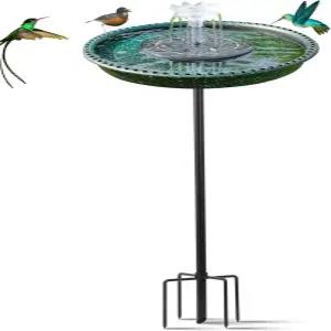 벌새 태양열 분수 새 목욕 5개의 가지 받침대 안정적인 스타일리시한 디자인의 야외 파티오 마당 정원