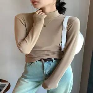 여성가을 이너 6컬러 여성폴라티 하프넥 면폴라티 티셔츠 겨울 하프넥티