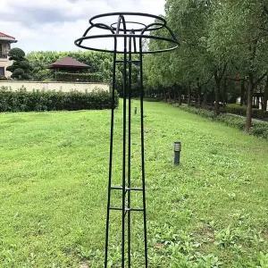 능 지지대 오벨리스크 장미 나팔꽃 야외 검정색