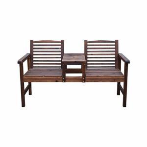 펜션 2인용 의자 등받이 정원용 방부목 옥외