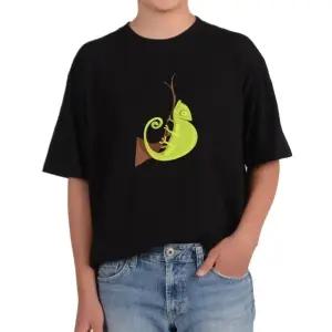 오버핏반팔티 카멜레온 파충류 애완동물 다양한색상 전사이즈 (WFKC725)