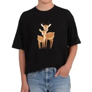 반팔티 사슴가족 사슴형제 커플 다양한색상 전사이즈 (WFKC8A2)