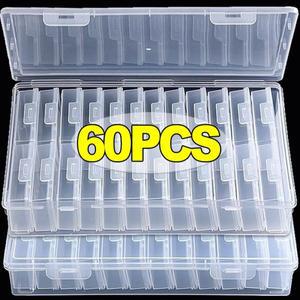 DIY 네일 아트를위한 공예 상자 다중 구획 가 투명한 보석 방진 쌓을 수 디자인