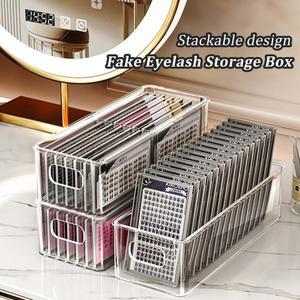 1개 트위저 홀더 메이크업 정리함 투명 직사각 속눈썹 연장 도구 보관함 글루 매니큐어 살롱