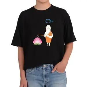 반팔티 스님 연꽃 불교 석가탄신일 다양한색상 전사이즈 (WFKC8B9)