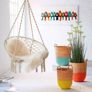 그물그네 야외 의자 정원 베 80x60 장식 화이트 그물 발코니 캠핑그네