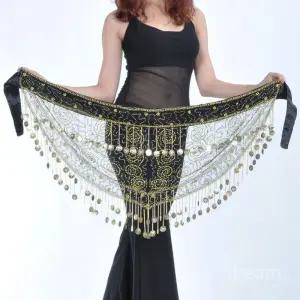 밸리댄스 스팽글 공연 힙스카프 무대의상 반짝이