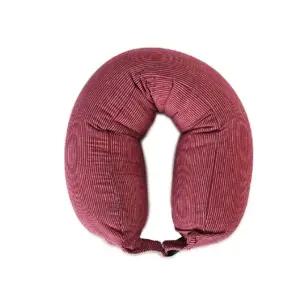 목쿠션 여행용 버클 휴대용 낮잠 목베개 기내용 레드 (WFKDXV4)