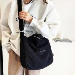 고품질 크로스 골덴 빅백 가을 쇼퍼 여성 가방 블랙 골덴가방 (WFKDY0R)