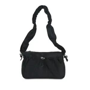 숄더백 여성 캐주얼 곱창끈 주름끈 가방 블랙 (WFKDXJY)