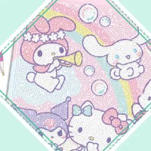 캐릭터 보석 십자수 25x25 DIY 비즈 큐빅 구슬 캔버스 세트 공예 벽걸이 액자