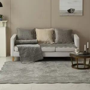 [애끌리아] 아센느 HR 극세사 목화솜 자수 퀼팅 소파토퍼 1장(65x230)