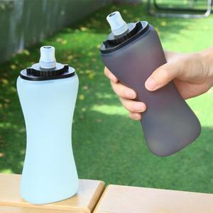 호환 12oz/350ml 접이식 손목 물병 실리콘 BPA 프리 가벼운 누수 방지 피트니스 공급 야외 러닝용