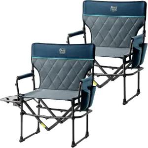 팀버 리지 알루미늄 캠핑 디렉터 의자 사이드 테이블 포켓 낚시 여행 피크닉 콘서트용 휴대용 접이식 헤비