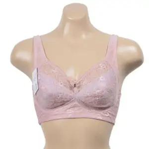 (미코디)(BR3005) 망사 자수 풀컵 노몰드 B컵 브라 실리콘 A