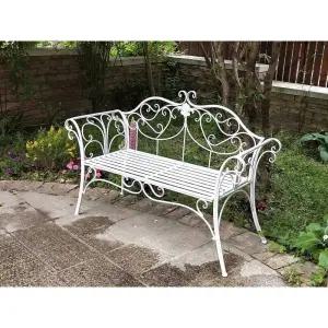 야외 벤치 정원 전원주택정원꾸미기 철제 카페 의자