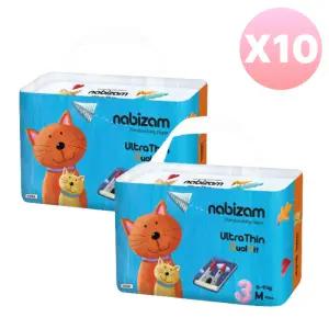 나비잠 기저귀 울트라씬듀얼핏 밴드형 중형 40p X20팩 BNS