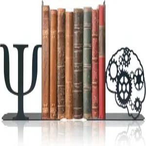 제품 제목 심리학에서 영감을 받은 빈티지 북엔드 가정 및 사무실 장식 액세서리 6x6.6x1.2인치 심리학