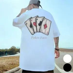 남자 스트릿 스타일 빅사이즈 라운드넥 반팔 티셔츠 WEC80C0