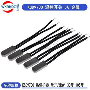 10Pcs KSD9700 5A 250V 35 40C 55C 60C 75C 80C 85C 90C 95C 100C NO NC 온도 조절기 열 보호기 퓨즈 스위
