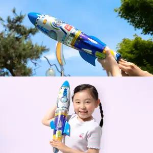 공기 압축 발사 로켓 에어 글라이더 비행기 만들기 풍선 과학 키트 발사 우주 활동 놀이 (10개입)배송비X