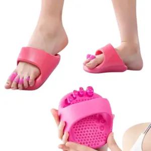 오다리교정 슬리퍼 실리콘소재 까치발 체형고정 아치지압 실내화 거실 집안 실내용