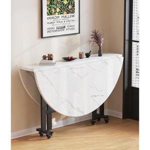 다용도 접이식 테이블 원형 폴딩 탁자 간이 거실 주방 이동식 둥근 식탁 원탁