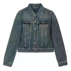 빈티지 워싱 크롭 데님 자켓 695196-YC868-4255