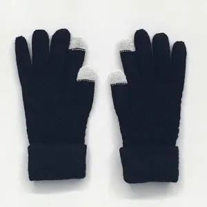 남녀공용 스마트폰 터치 니트장갑 블랙