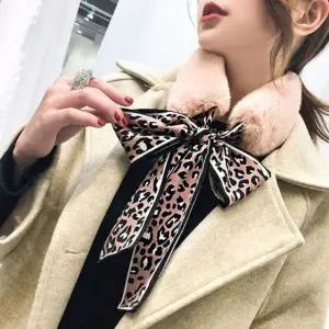 여성용 토끼털 리얼 퍼 털 목도리 워머 코트 패션