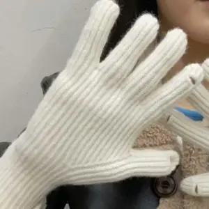 여성 스마트폰장갑 터치 니트 손가락장갑 흰색 스마트폰장갑 손가락구멍장갑 울장갑 니트장갑 여성장갑