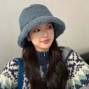 무지 양털 윈터 양털 버킷햇 따뜻 벙거지 모자 겨울모