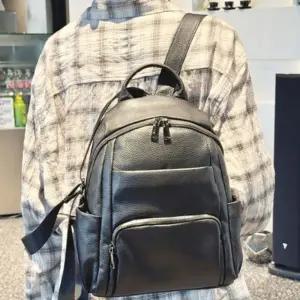 (색상 블랙)여성 가죽 백팩 블랙 미니 직장인 대학생 배낭 가방