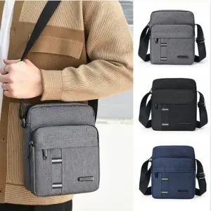 (색상 그레이)수납 남자 보조가방 출장 깔끔한 크로스백 여행 사각