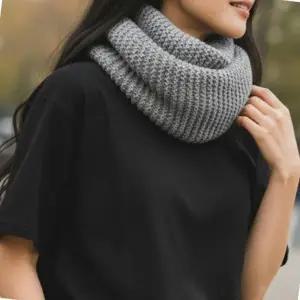 ( )목토시 니트 (그레이) 따뜻한 넥워머 여성 겨울 보온