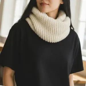 ( )니트 목토시 따뜻한 넥워머 (아이보리) 여성 겨울 보온
