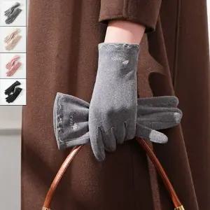 스마트폰터치가능 여성 기모안감 부드러운 겨울 장갑