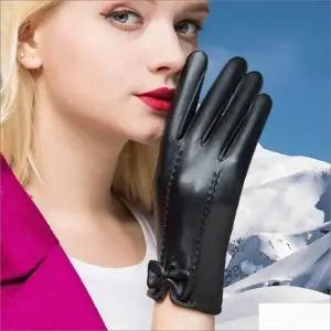 인조가죽 겨울 기모안감 장갑 방한장갑 여자 겨울