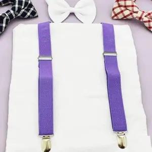 어린이 아동멜빵 서스펜더 키즈멜빵 컬러 보라 WECAA43