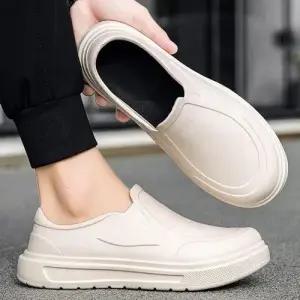 남성용 세련된 로퍼 2컬러 레인부츠 비 오는 날 장화 스타일 WFJPGLW