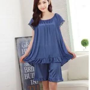 여자 실크잠옷 투피스 파자마 홈웨어 수면잠옷