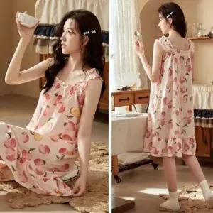 여성 캡내장 스모크밴딩나시 원피스 파자마 세트 9종