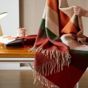 [울메이드/대형]호주산 100 메리노 울담요 대형(브릭오렌지 또는 포시즌블루,140*200)