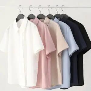여성 링클프리 반팔 남방 기본 캐주얼 셔츠 데일리룩